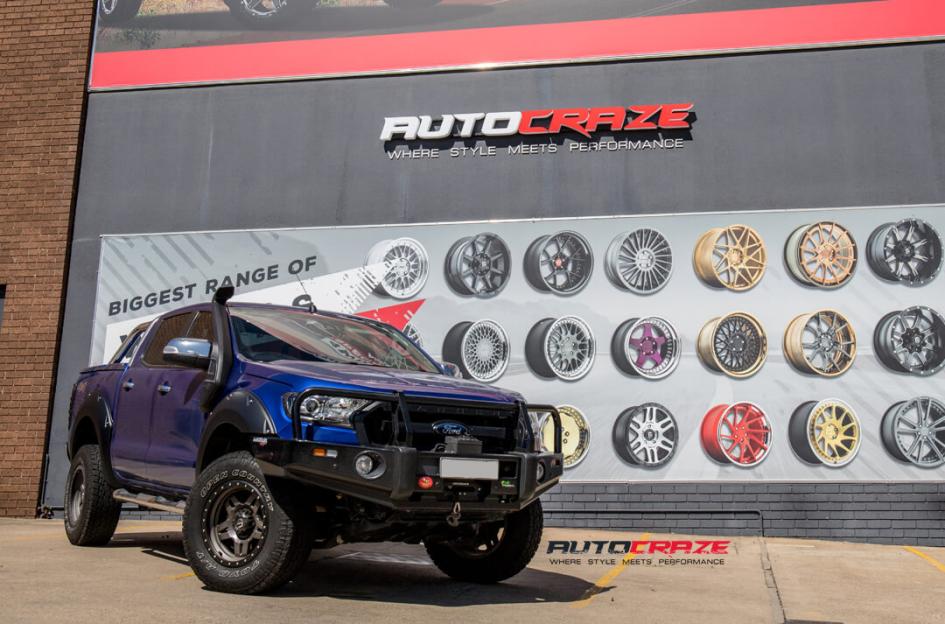 FORD RANGER ANZA MATTE ANTHRACITE WITH BLACK RING